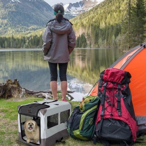 Unboxed Canine Camper Portable Dog Crate / Tent Crate/ Travel Medium - Picture 5 of 6